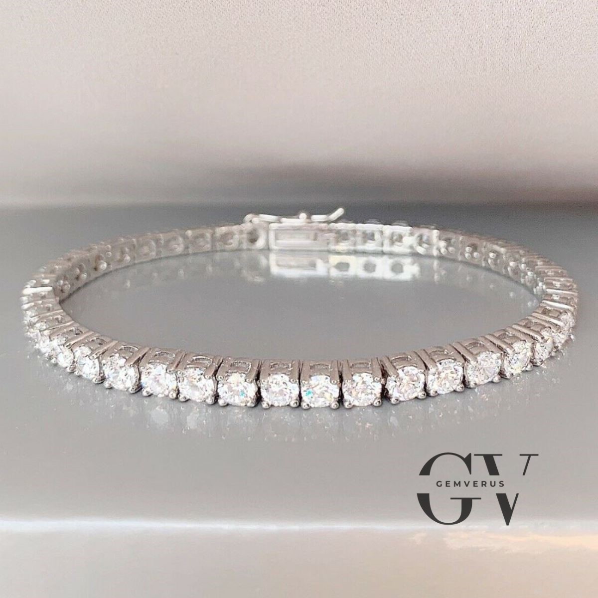 7′ Inch Long Tennis Wedding Bracelet Solid 14K White Gold 6.00 Carat Round Cut
