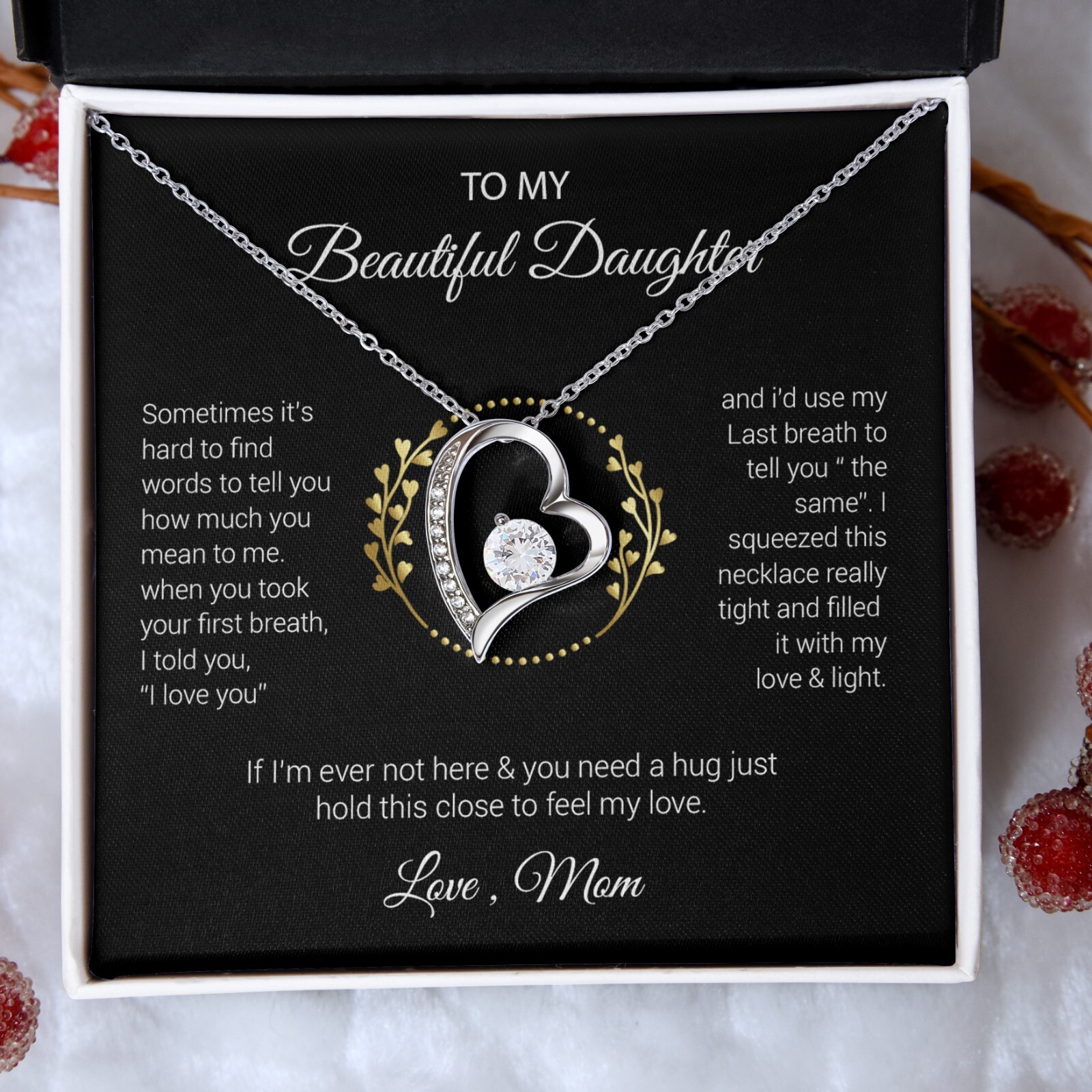 To My Beautiful Daughter Gift For Daughter From Mom, Daughters Birthday