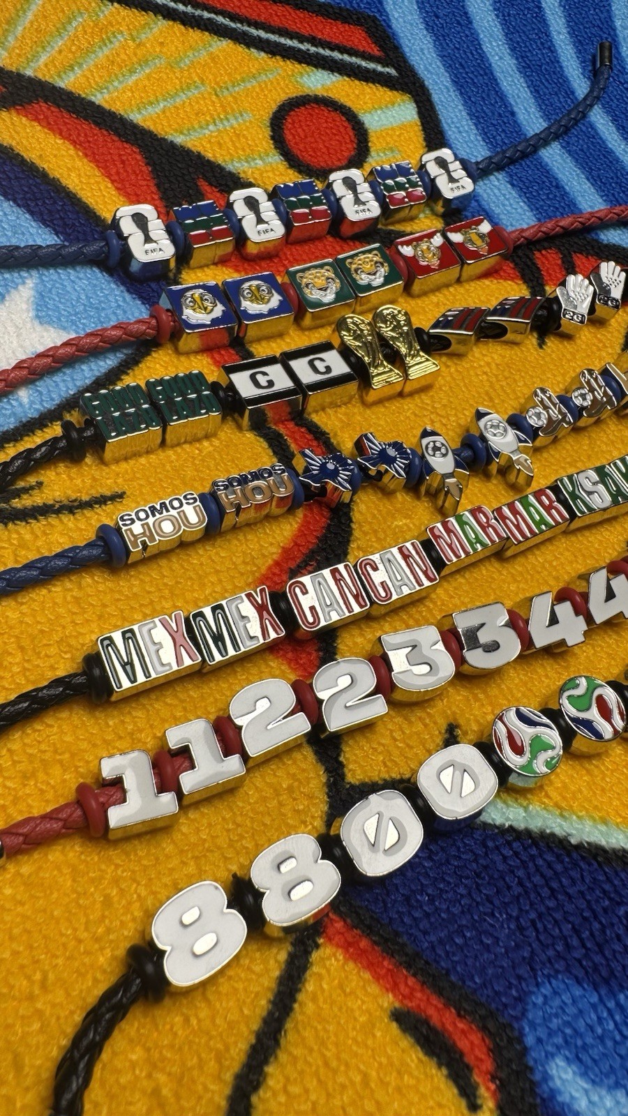 5 Authentic FIFA 2026 Bank of America Fan Band Charms | Houston | Choose Design