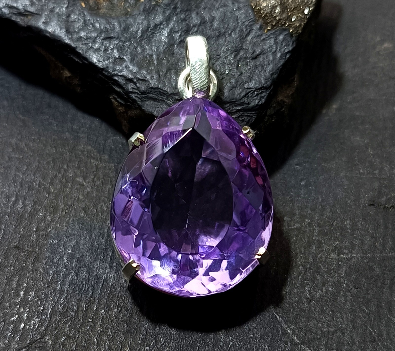 Certified Natural 66.05 Ct Brazilian Purple Pear Topaz Pendant Loose Gemstone