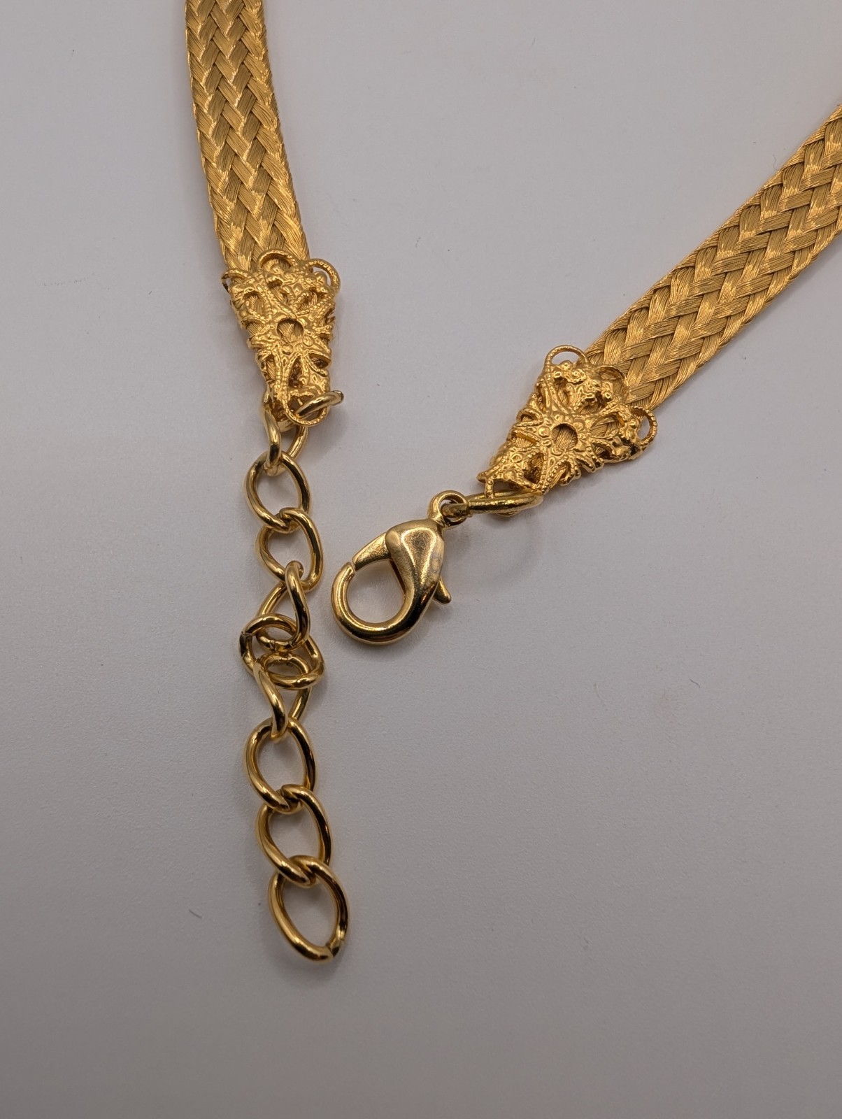 Carol & Stelios Paraskavas 24K Gold Plated Mesh Hercules Knot Necklace