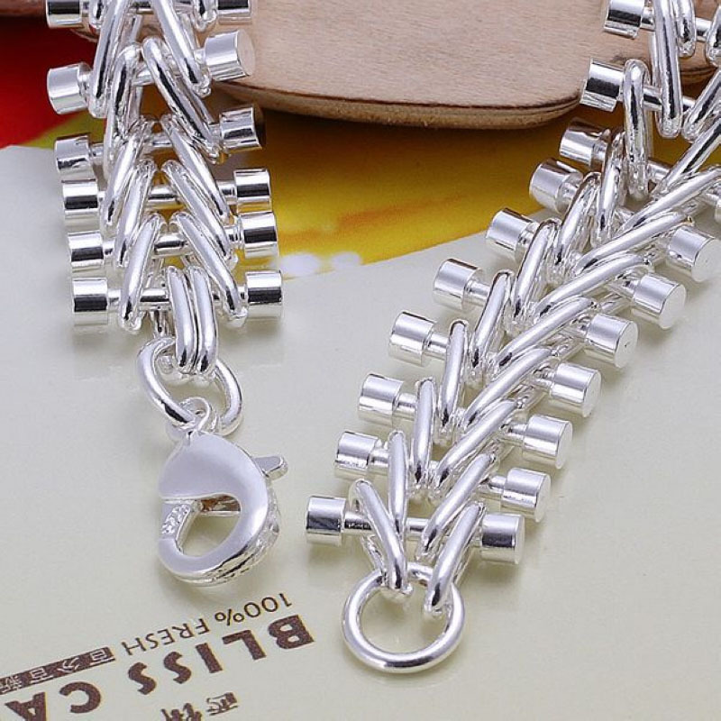 Unisex Women’s 925 Sterling Silver Bracelet 8 Inches 7.9MM Lobster L13