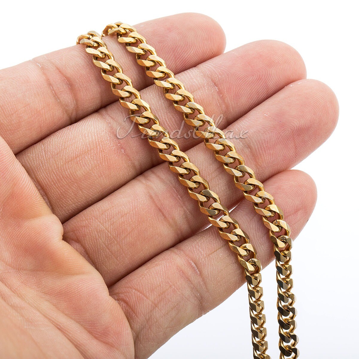 3/5/7mm Mens Miami Gold Plated Cuban Curb Chain Necklace Stainless Steel Jewelry