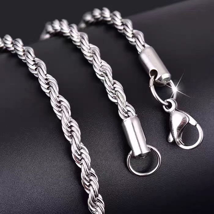 925 Silver Plated 2mm Water Wave Chain Mens Womens Necklace 16″ 18″ 20″ 22″ US