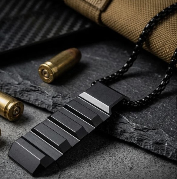 TERA Tactical Picatinny Rail Section Necklace Outdoor Survival Pendant Tool Mens