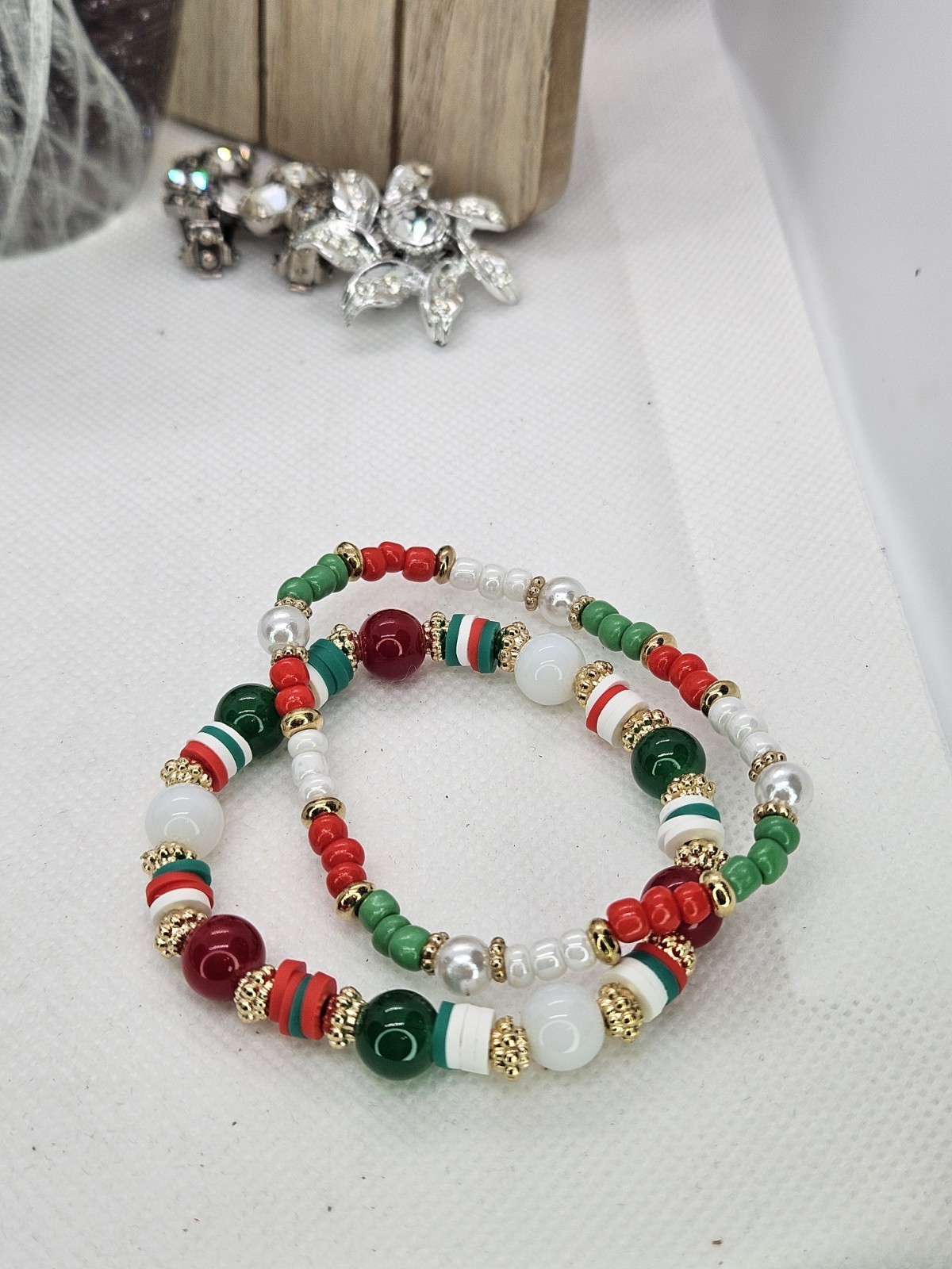 Joyful Christmas Colored Set Of 6 Bracelets Bundled For Xmas Gifts