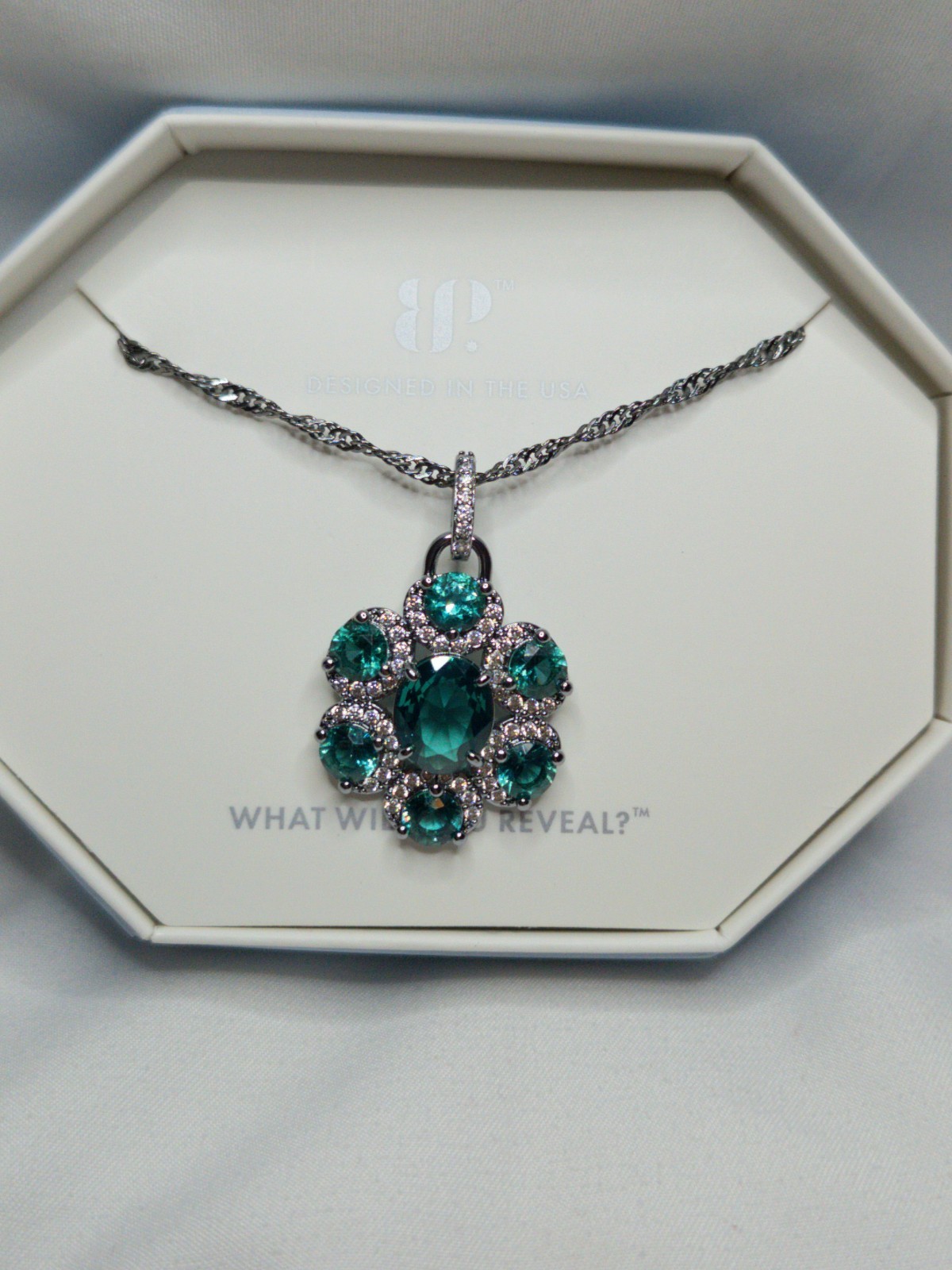 Bomb Party Necklace “Ruby Bliss” Paraiba Tourmaline On Hematite Plating