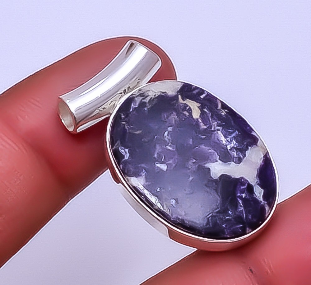 Lepidolite – San Diego 925 Sterling Silver Jewelry Pendant 1.25″ P_9359_148_9