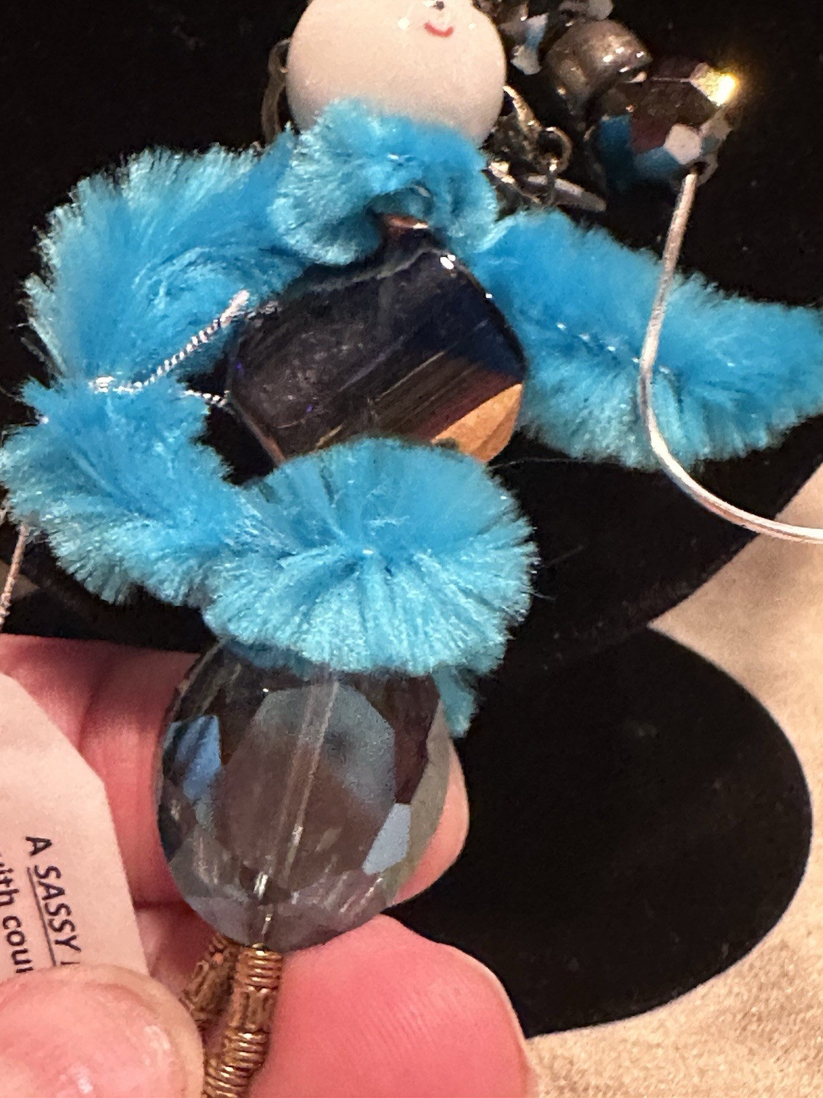 Sassy Lady Blue Faux Gem Pendant for Necklace