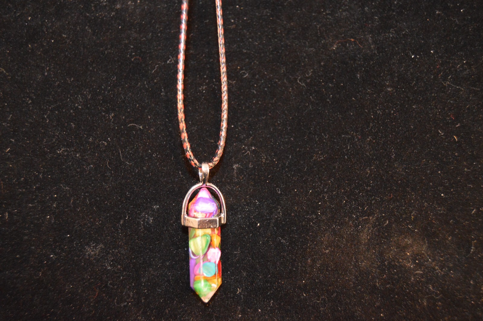 “COLORED STONE” Resin HEALING “Crystals” NECKLACES NEW! Jewelry USA SALES!!!