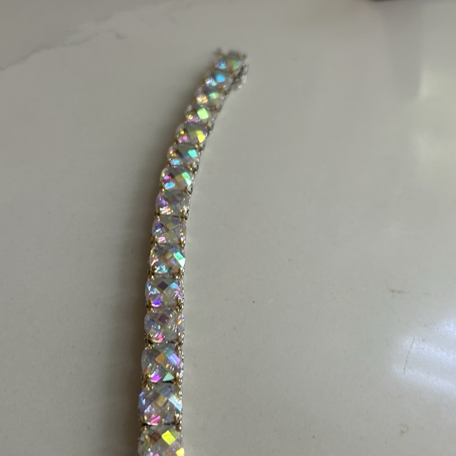 BEAUTY FOR ASHES 7″ CZ CRYSTAL BRACELET STUNNING NWOT