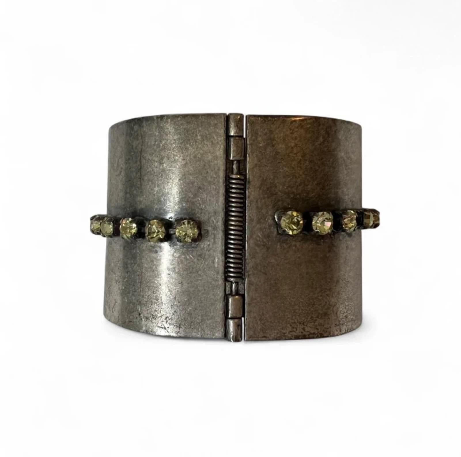 Statement Vintage Rhinestone Cuff Bracelet