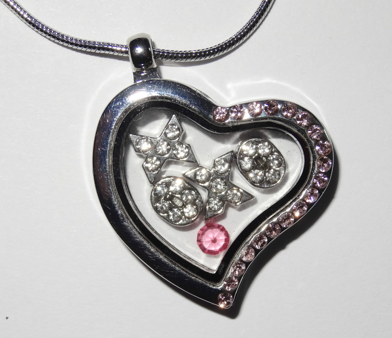 Letters with Clear Stones Floating Charms – Yes will Fit in Most Lockets