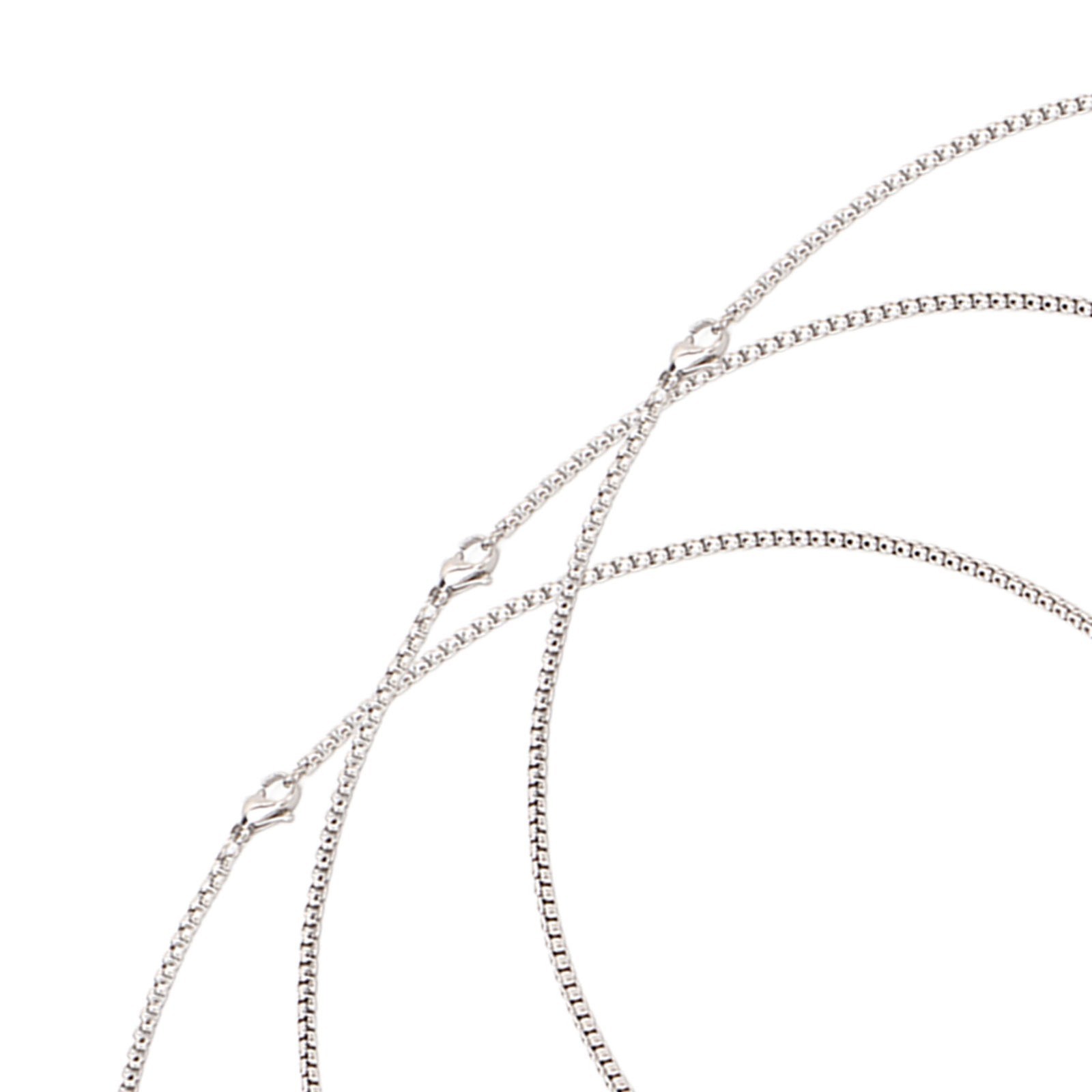 3Pcs Titanium Steel Necklace 19.7in Long 0.1in Thick Stylish Design High Polish