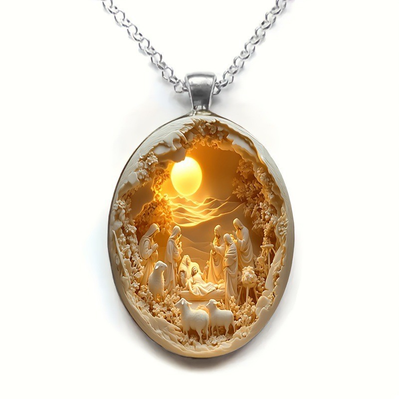 Elegant Crystal Necklace Christmas Easter Pendant