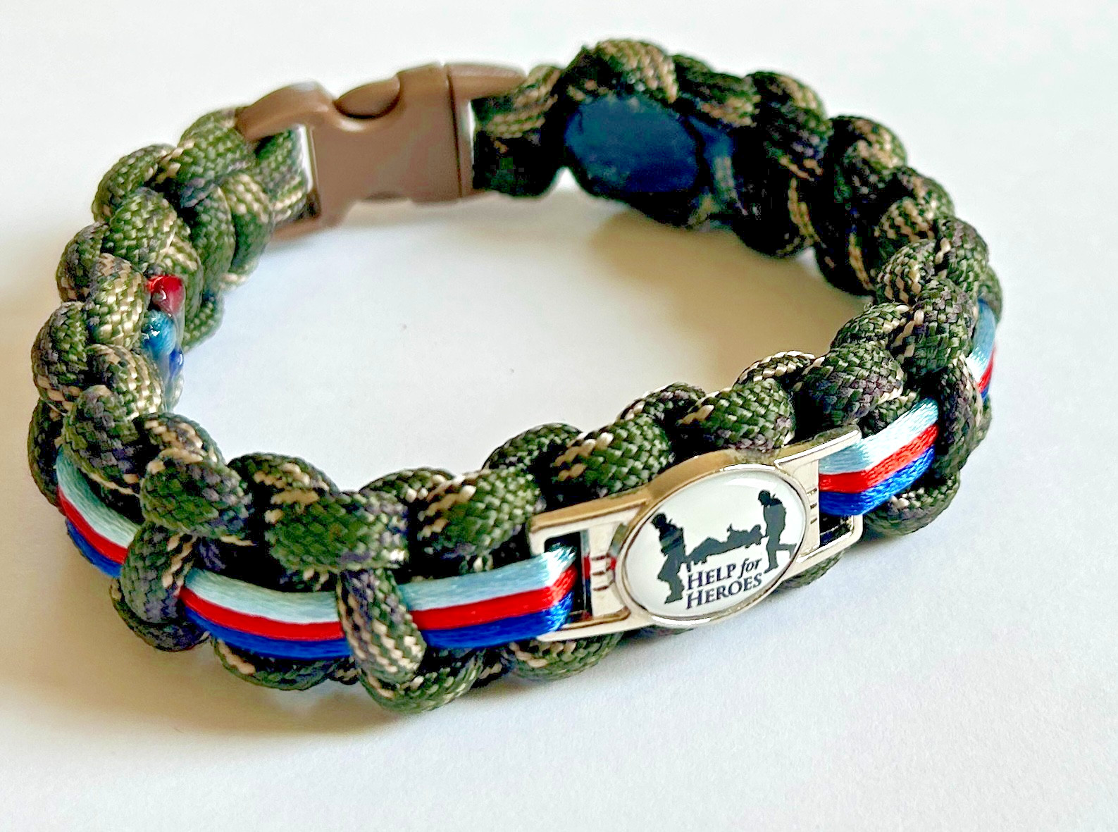 MILATARY COLOURS : Help4 Heroes Oval Stretcher Badge Bracelet(3 Sizes/7 Colours)