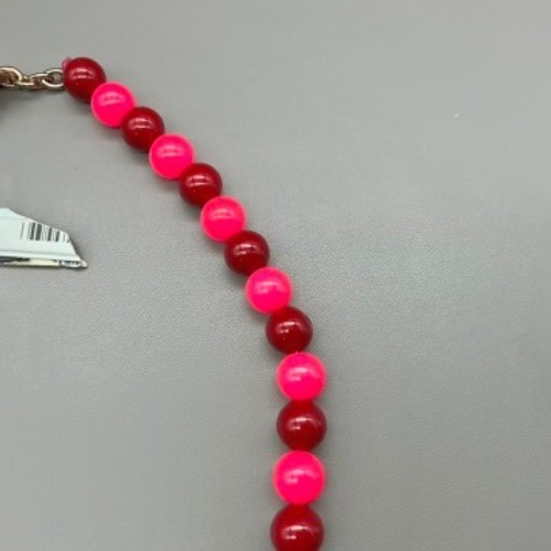 Marc By Marc Jacobs Necklace Women Pink Red Yellow Crystal Bow Toggle 18 Inch