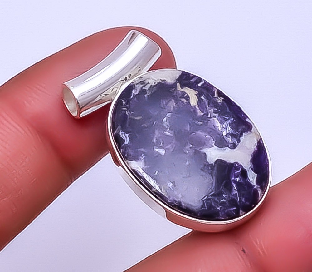Lepidolite – San Diego 925 Sterling Silver Jewelry Pendant 1.25″ P_9359_148_9