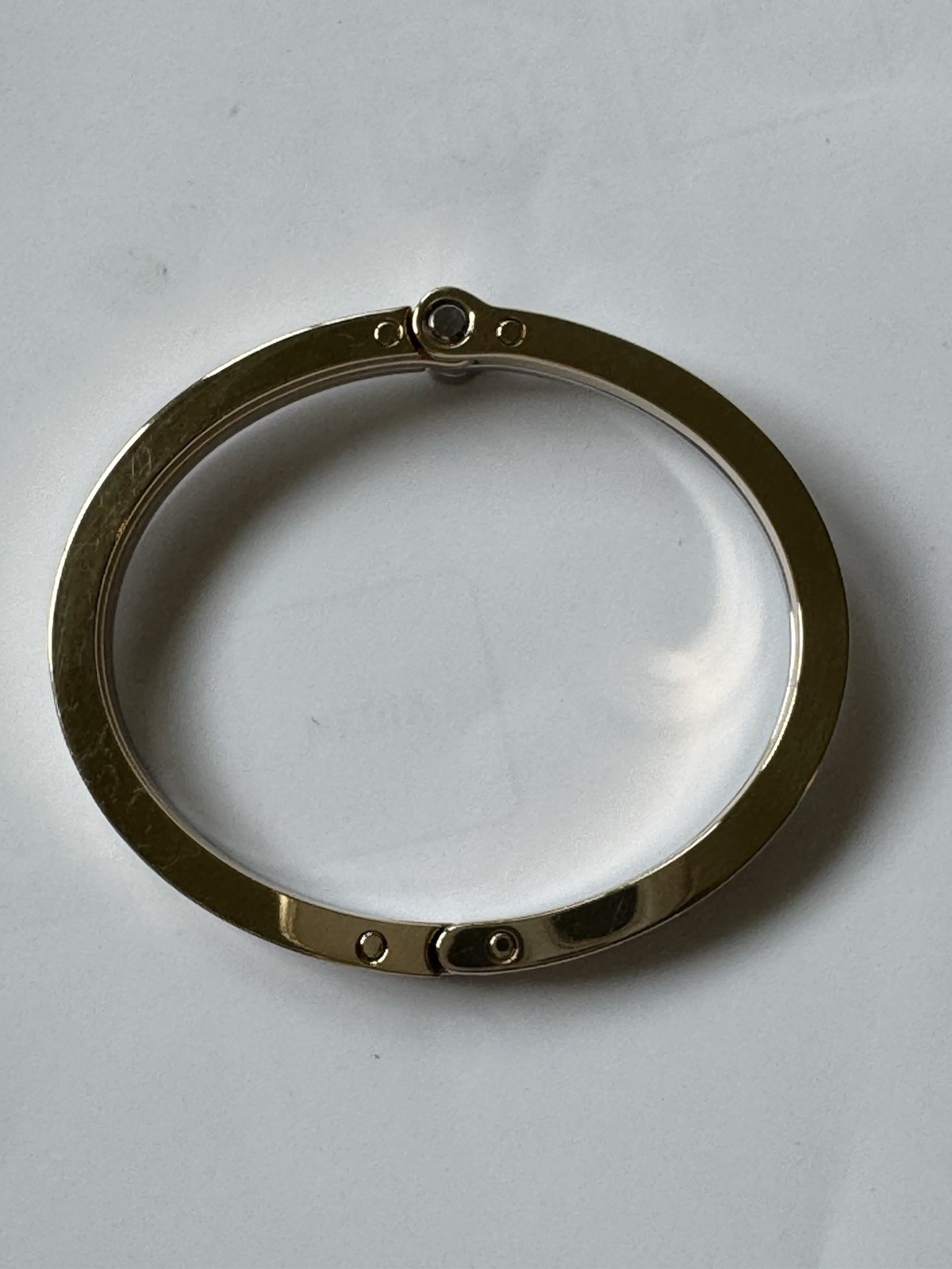 Miansai Signed Tricolor Cuff Silver/Gold Hinged Bangle Bracelet