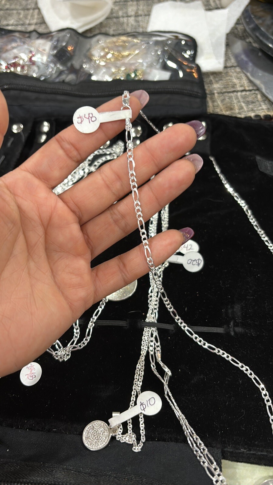 925 Sterling Silver Figaro Chain Necklace 24 “