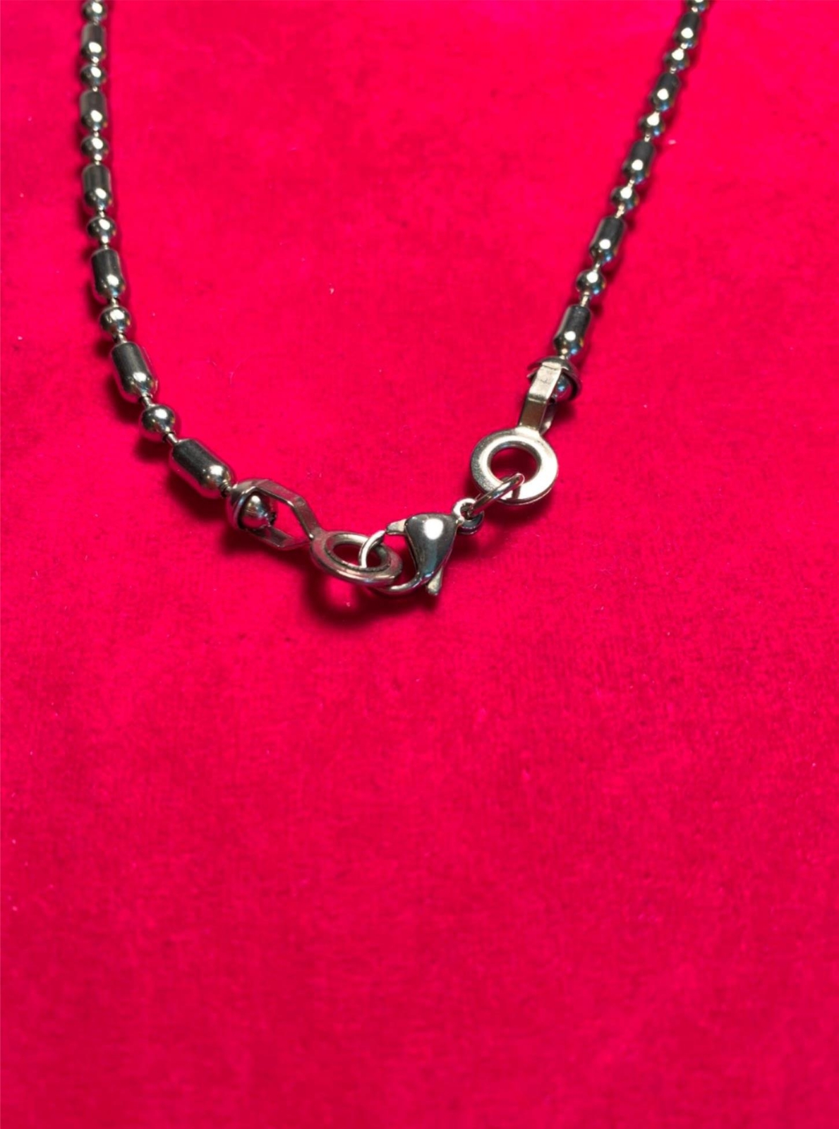 58″ 4.5mm STAINLESS STEEL SILVER BALL & OVAL CHAIN WITH LOBSTER CLAW CLASP