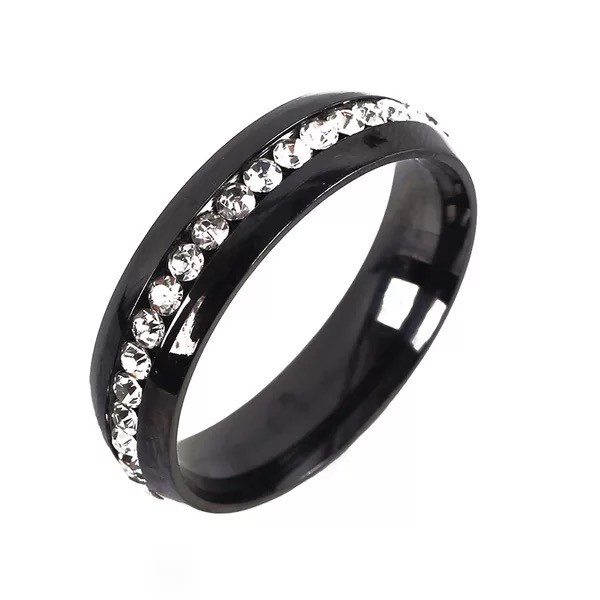 Women Silver Gold Stainless Steel Ring Wedding Engagement Ring Christmas Gifts