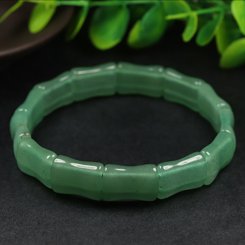7.5″ Grade A 100% Natural Emerald Green Jade Bangle Bracelet Aventurine