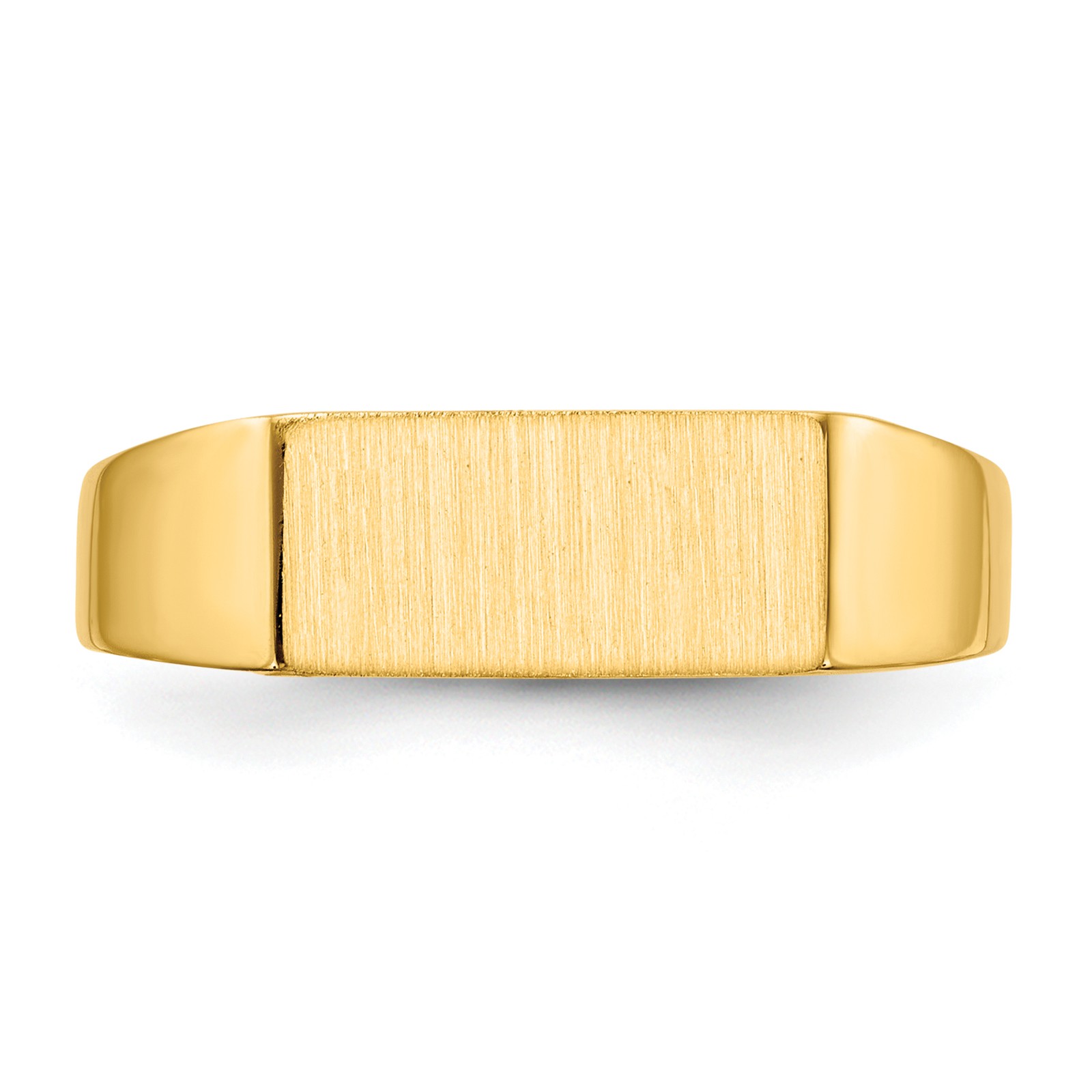 14k 12.0×5.5mm Rectangle Open Back Signet Ring RS409