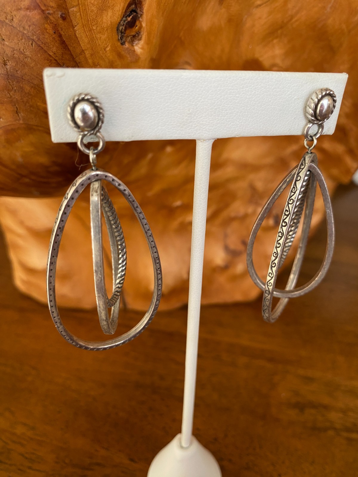 Rare Brighton Layered Teardrop Earrings Nesting Orbital Articulated HTF