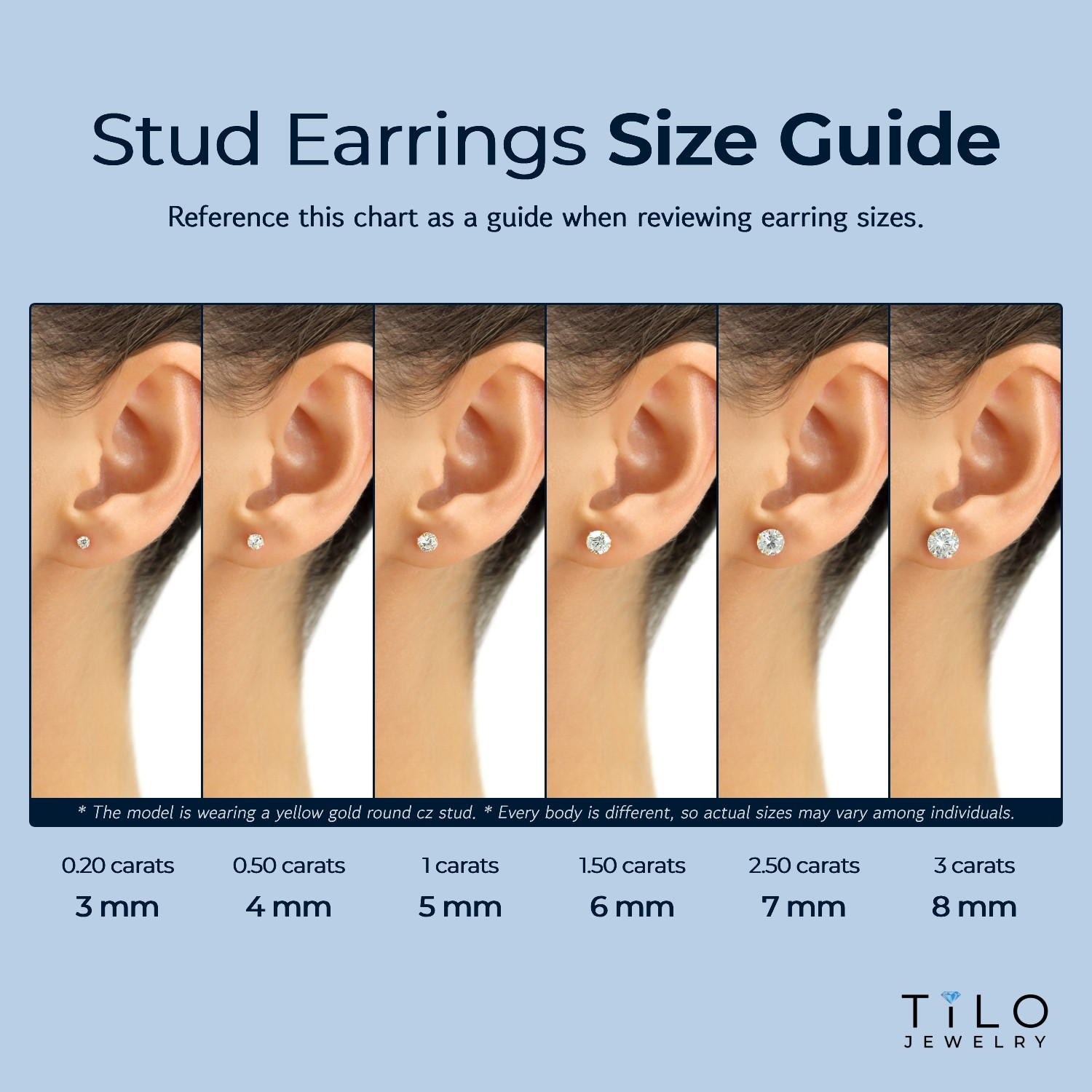 Set of 3! 14K Real Solid Gold Solitaire Round CZ Sleeper Stud Earrings Screwback