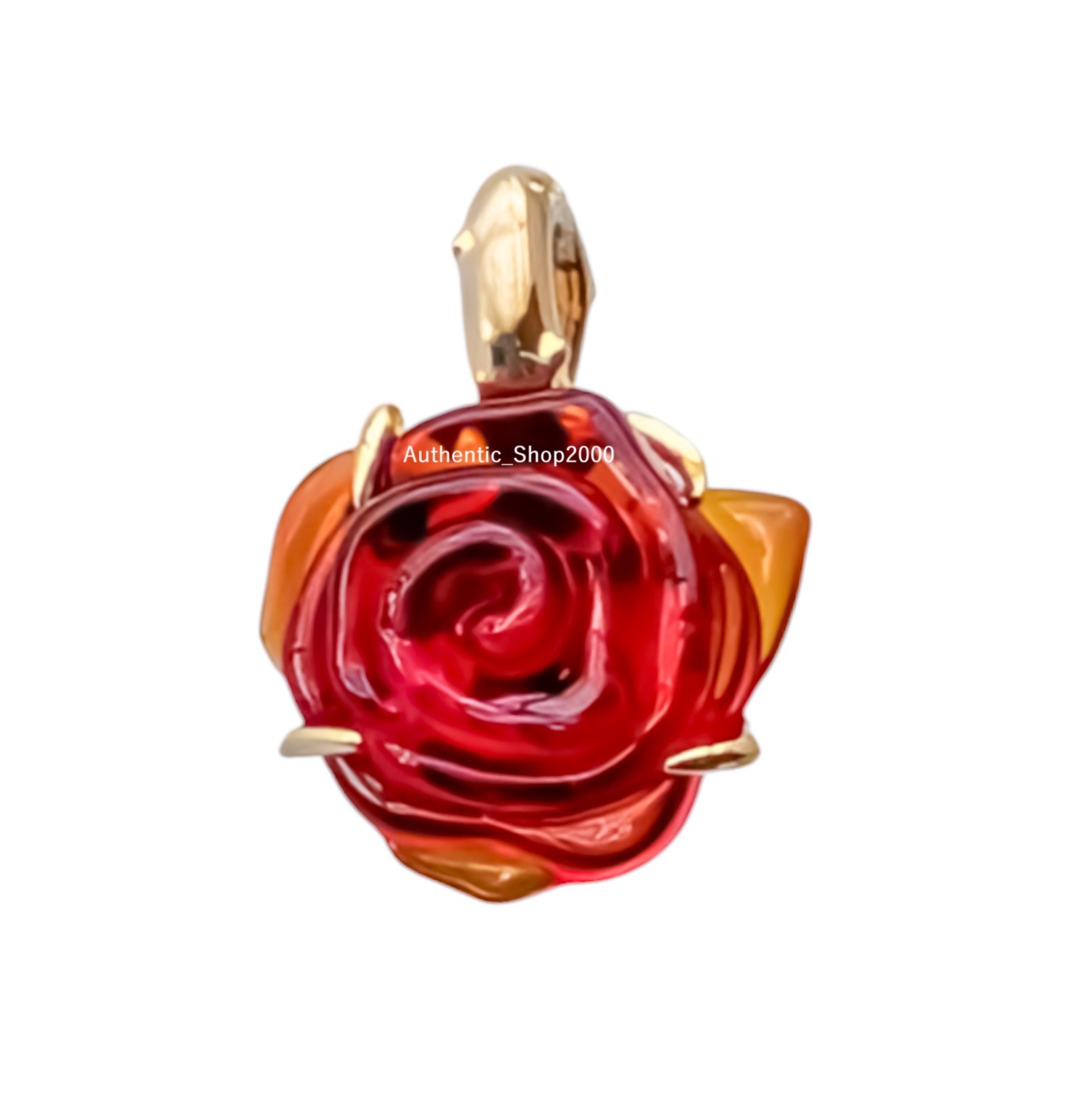New 100% PANDORA 14k Disney Beauty and the Beast Enchanted Rose Charm 764018C01