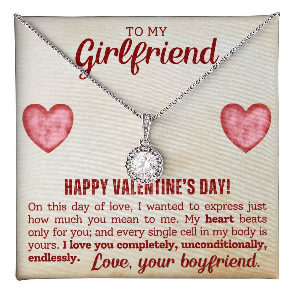To My Girlfriend Necklace, Birthday Anniversary Valentine Gift for Girlfriend