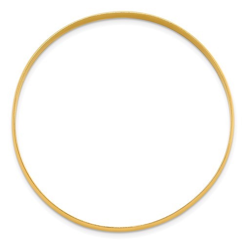 Gold Plated 925 Silver 7.25″ Plain 4.5mm Bangle Bracelet 6.9 Grams (BR4696)