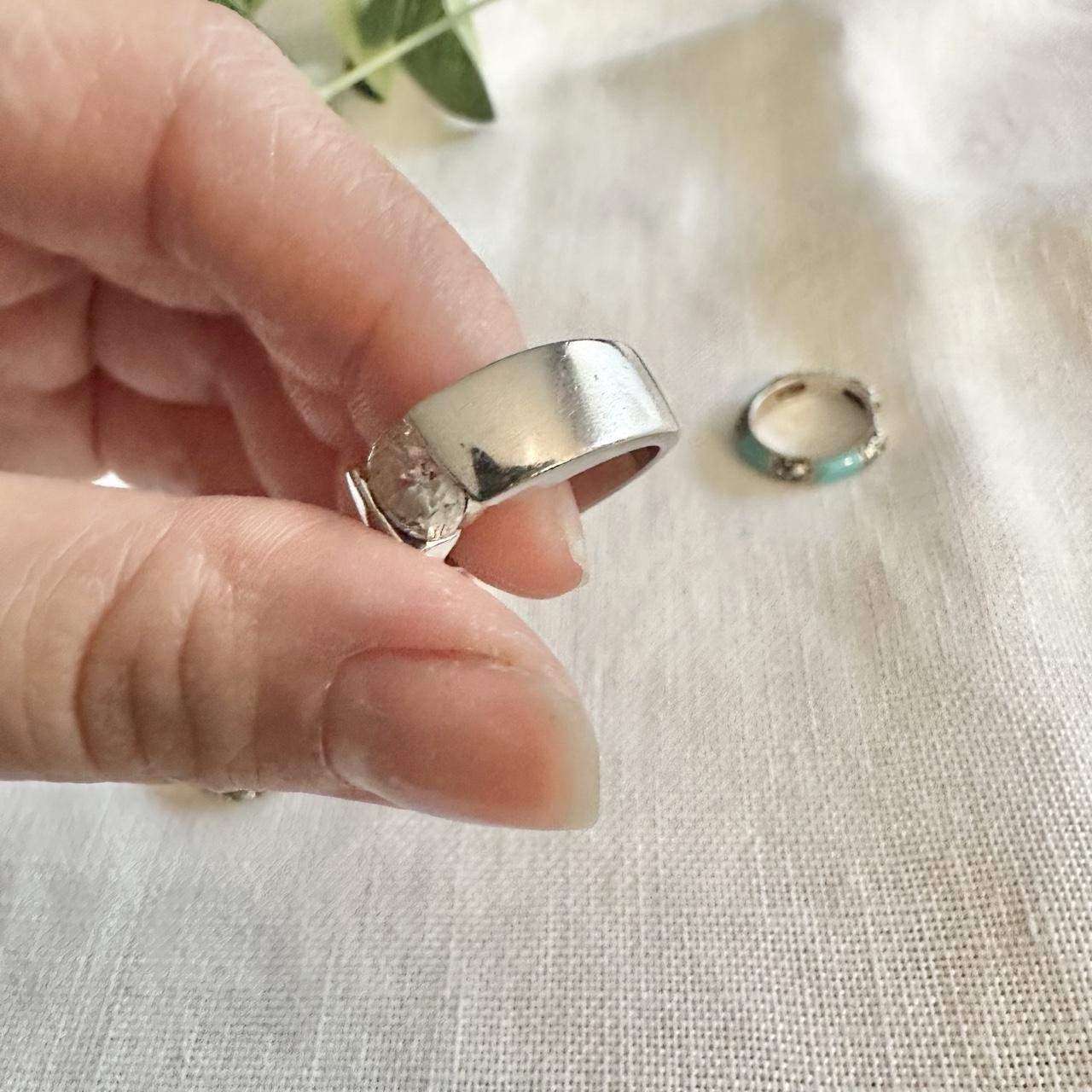 Vintage Thailand Sterling Silver A925 Marcasite Rings, Set Of 5