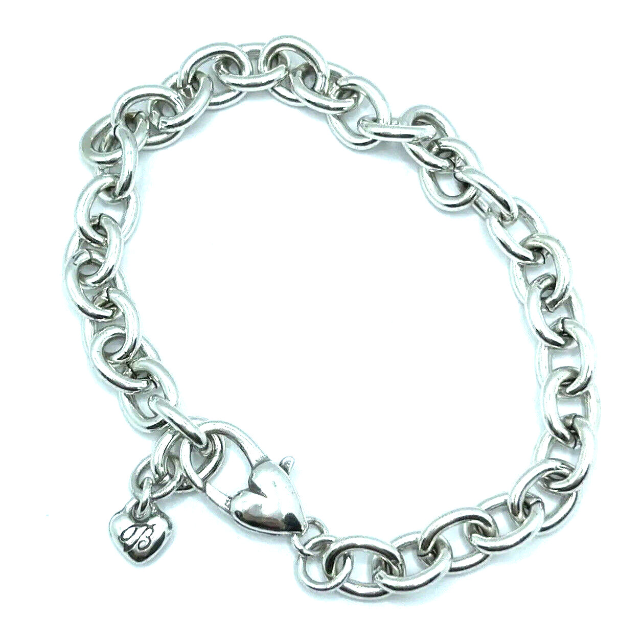 Brighton Signature Ovals Chain Use Clip On Snap Charms Bracelet 8.5in