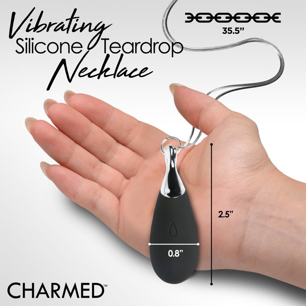 Charmed: 10X Vibrating Silicone Teardrop Necklace —FREE SHIPPING!!!
