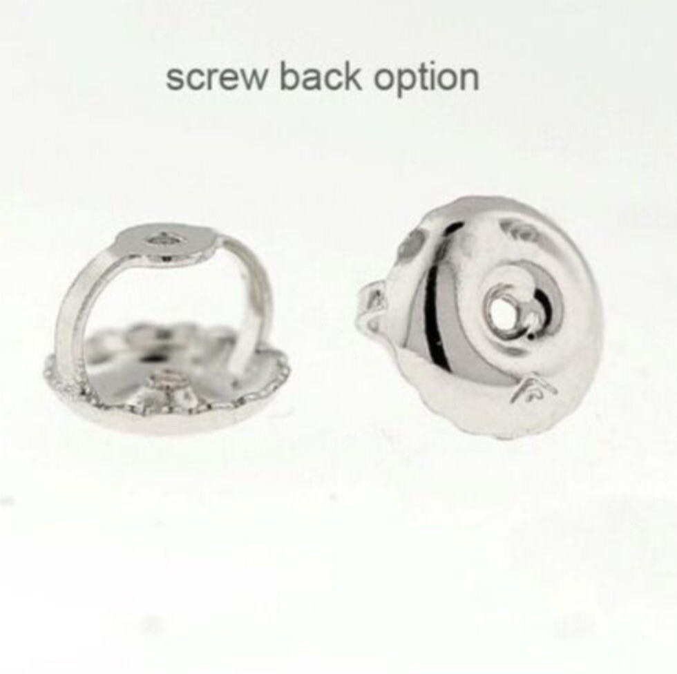 4 TCW Round Ruby Studs Earrings Man Made 14k Solid Gold Screw or Push Back