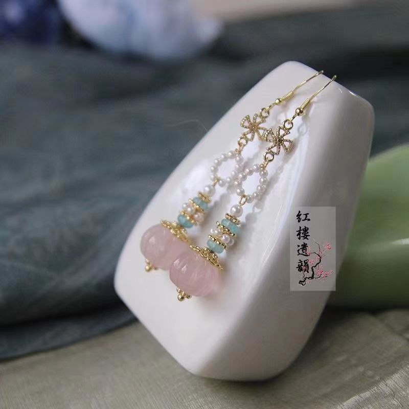 Chinese Style Hanfu Qipao Earrings Stud Dangle Ear Gift Women