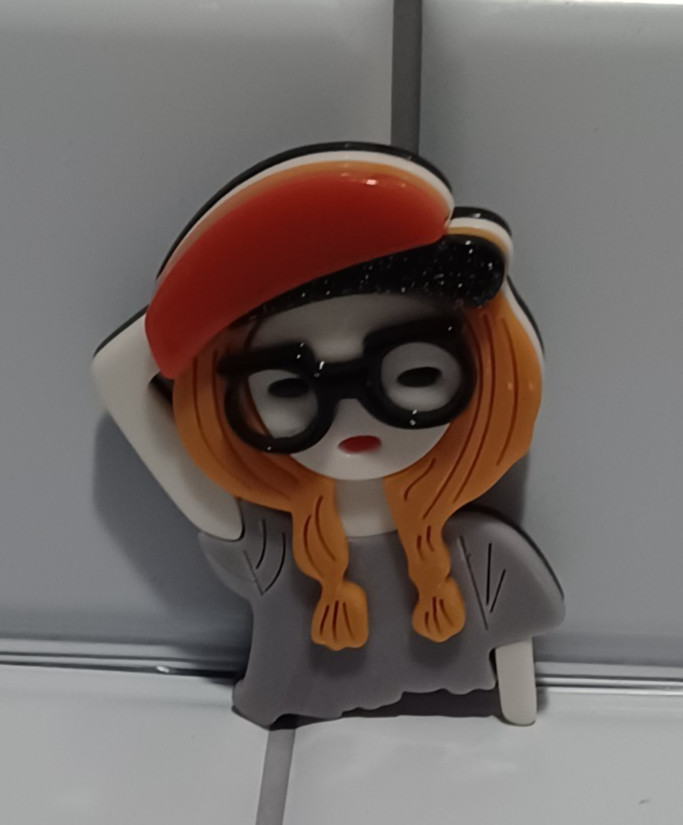 Acrylic Modern Lady Girl Fashion Brooches Women Jewelry Orange Gray