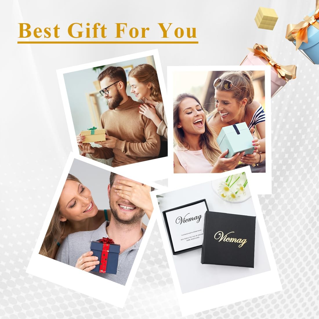 Vicmag Copper Bracelet for Women Men Magnetic Bracelet with Ultra Strength Magne
