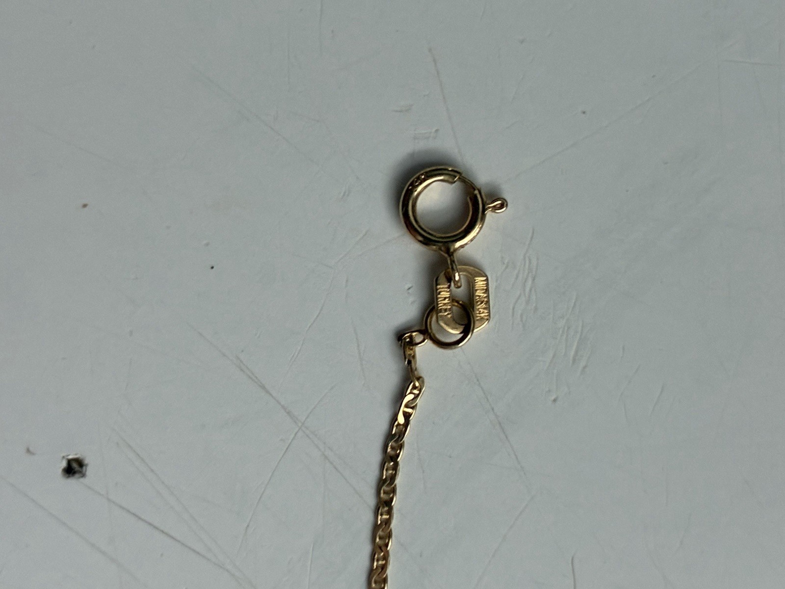 14k gold solid 1.1mm mariner chain 22”