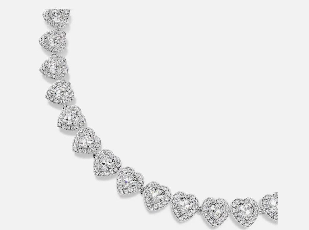 HOT! Ariana Grande x Swarovski necklace Mixed cuts, Heart, White