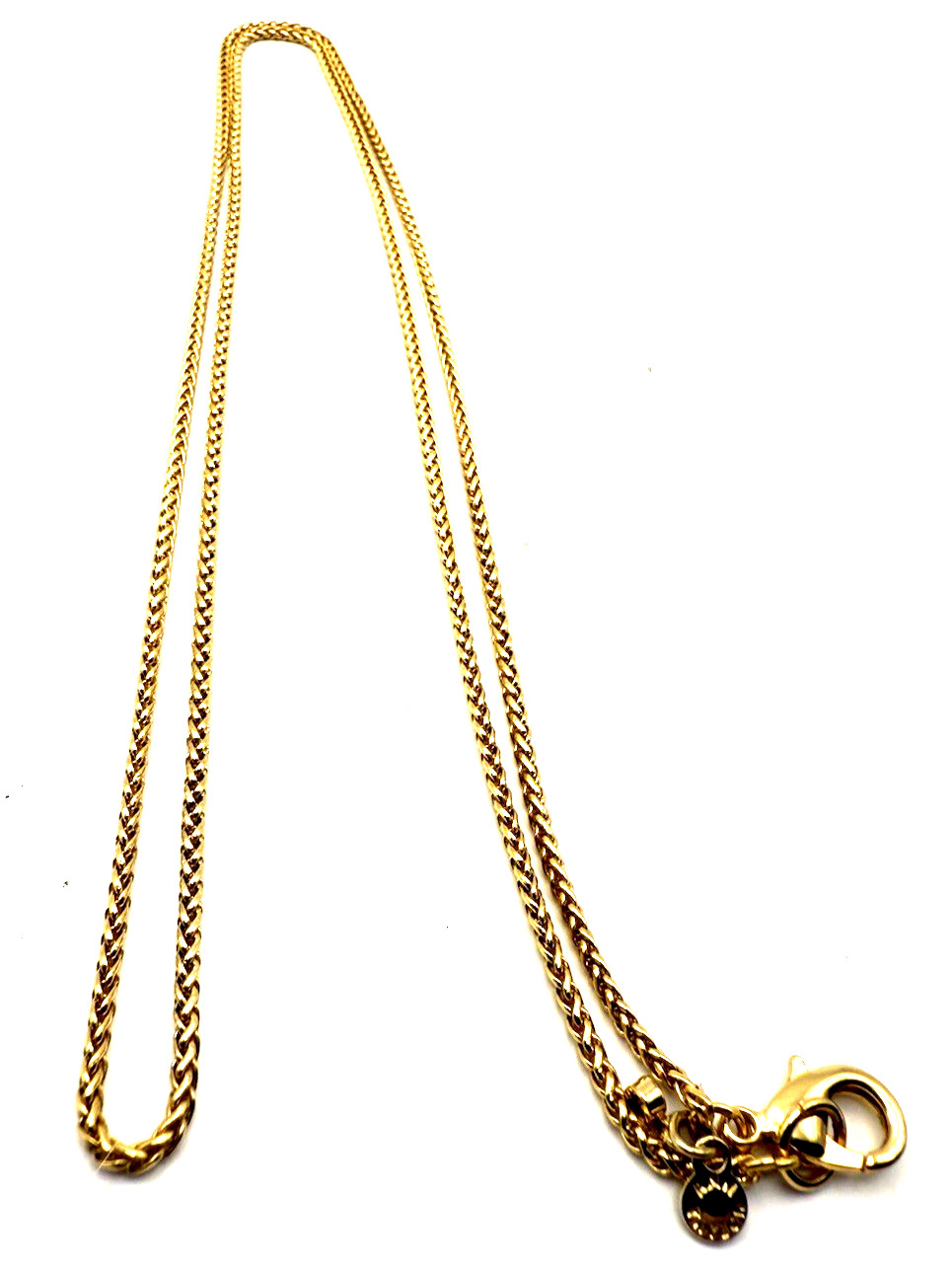Ann Taylor 29″ Gold Tone Spiga/Wheat Chain Necklace
