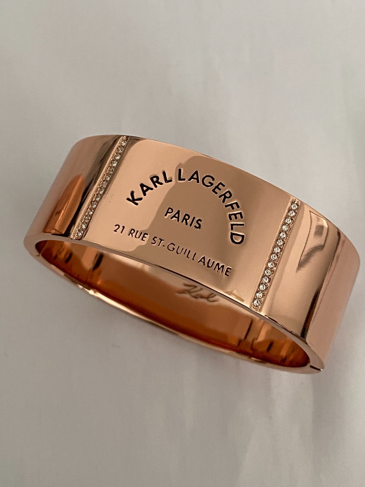 Karl Lagerfeld Rue St. Guillaume Large Bangle with Crystal from Swarovski