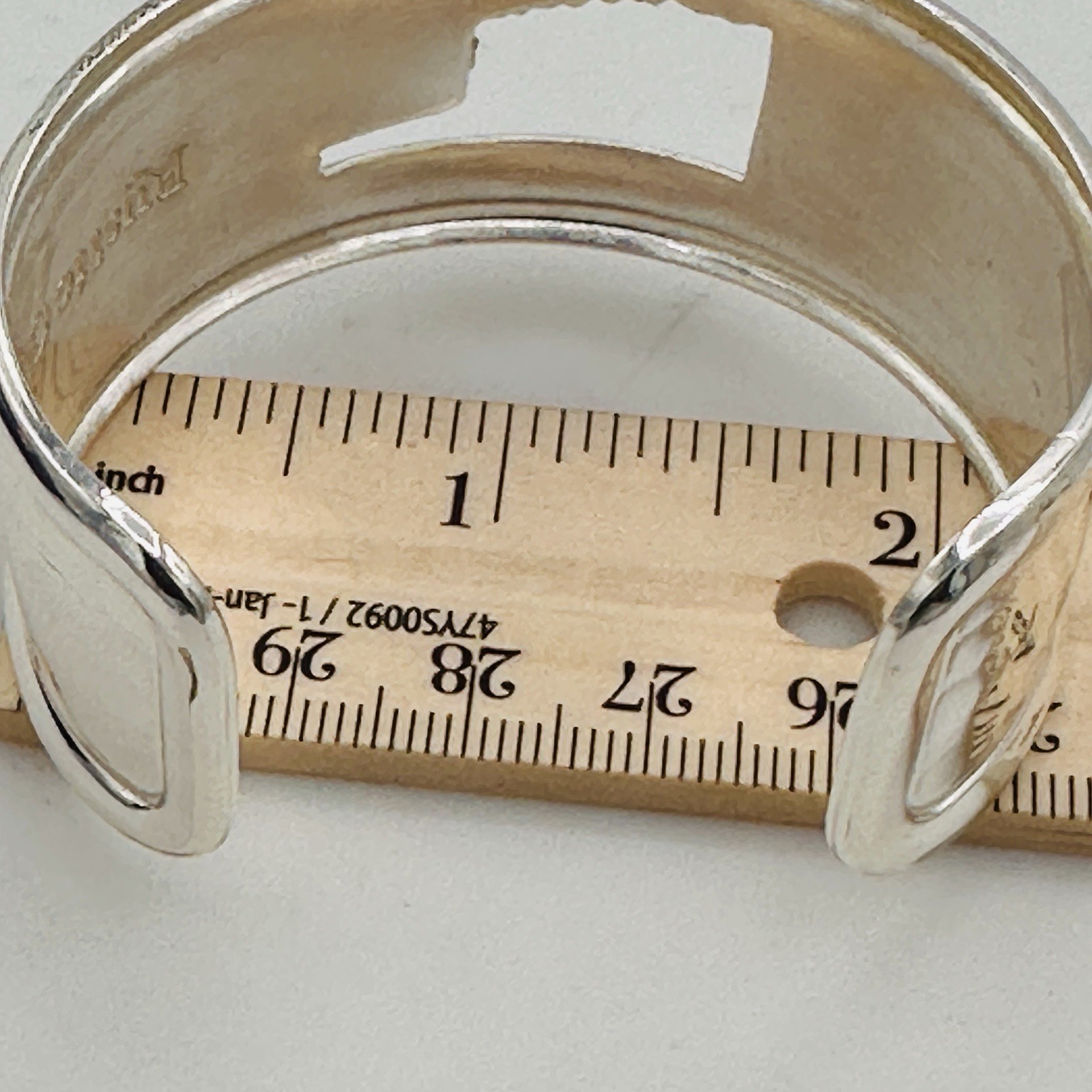 Rustic Cuff Oklahoma State Cutout Silver Tone Wide Cuff Bracelet Hammered