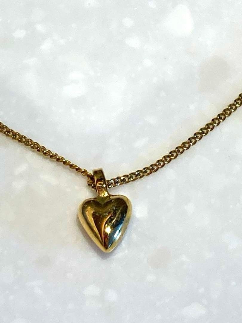 Saint Laurent Heart Necklace Gold