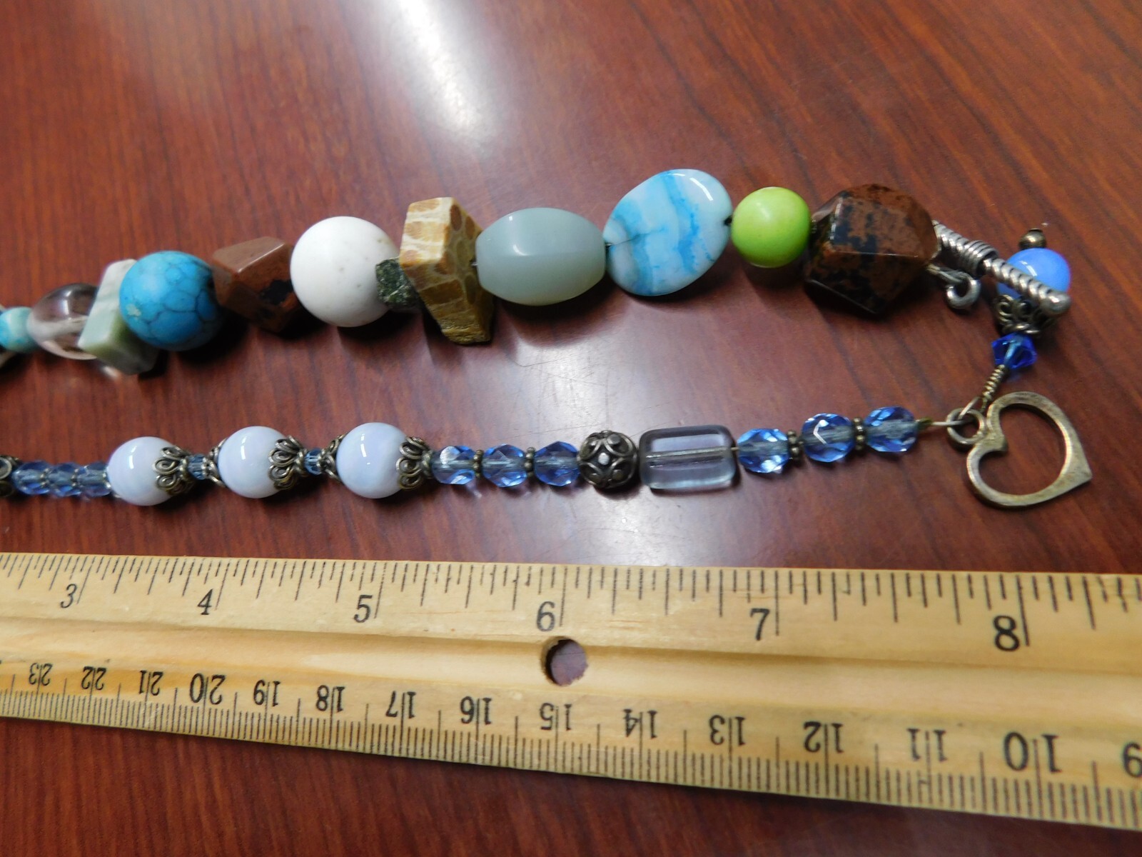 F3 Two Chunky Bracelets Statement Womens Bold Big Boho Fashion Jewelry Blue Whit