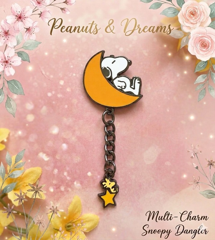 Snoopy Woodstock Moon Enamel Pin Adorable Peanuts Character accessory Collector