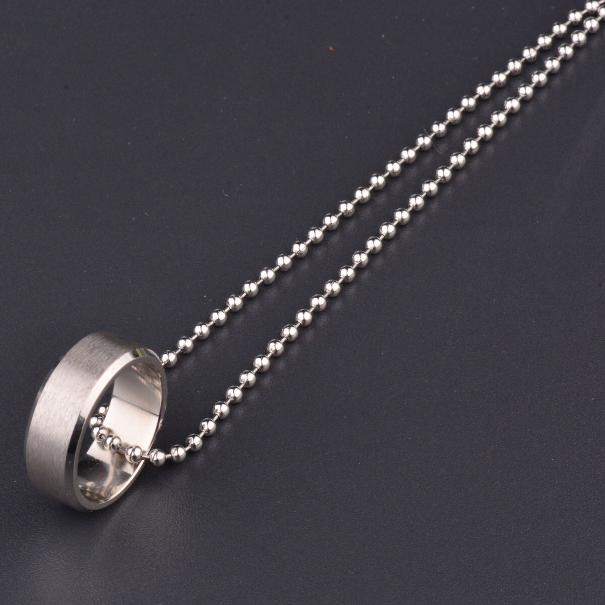 8MM Titanium Band Brushed Wedding Stainless Steel Solid Ring Men Women