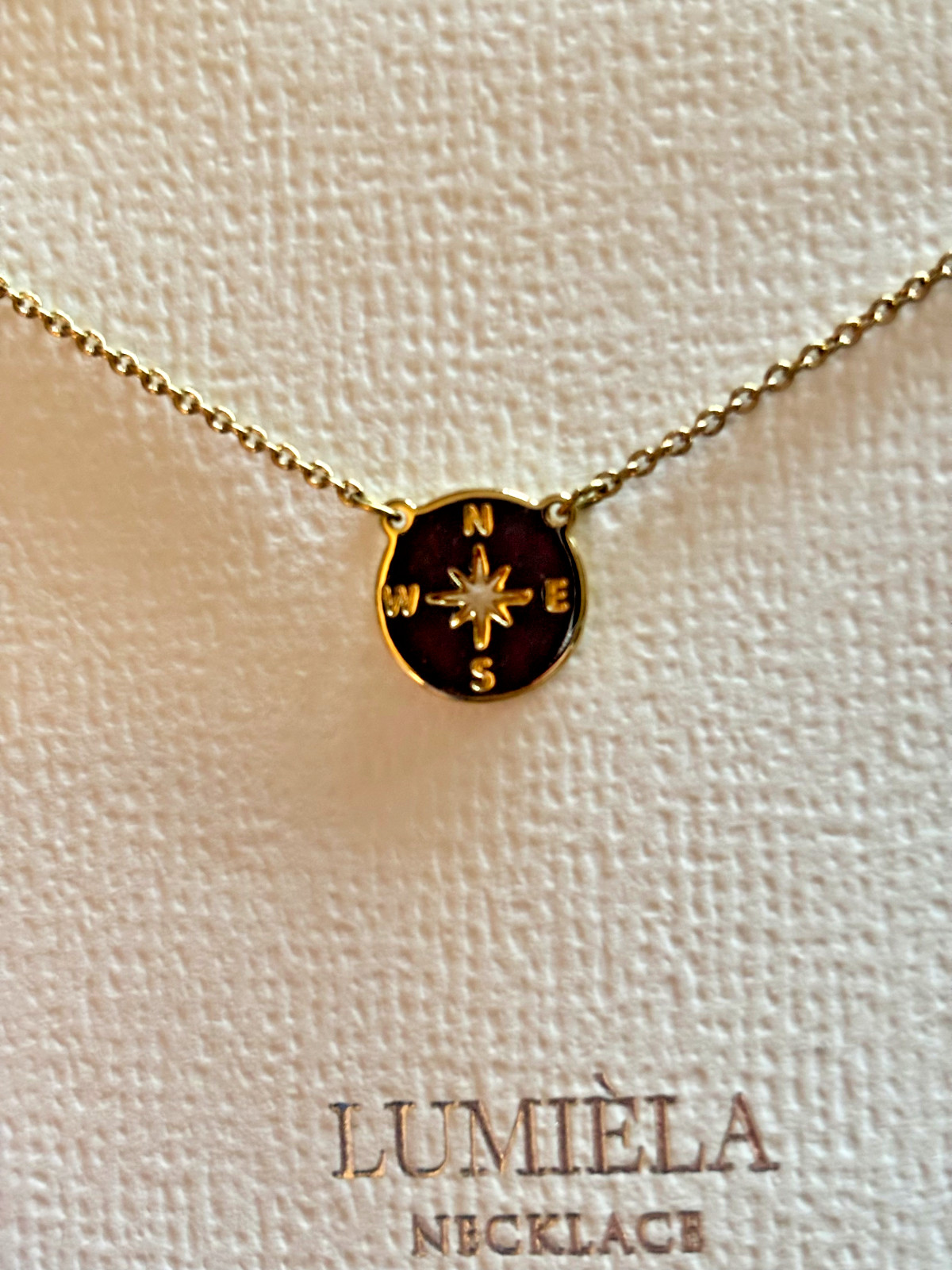 New Lumiela Necklace Marina De Buchi Compass Shape Adjustable Nickel Free